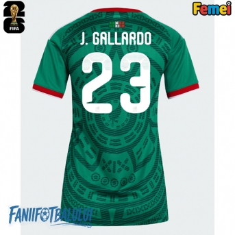 Mexic Jesus Gallardo #23 Echipament de Fotbal Replică Mondial 2026 Femei Acasa